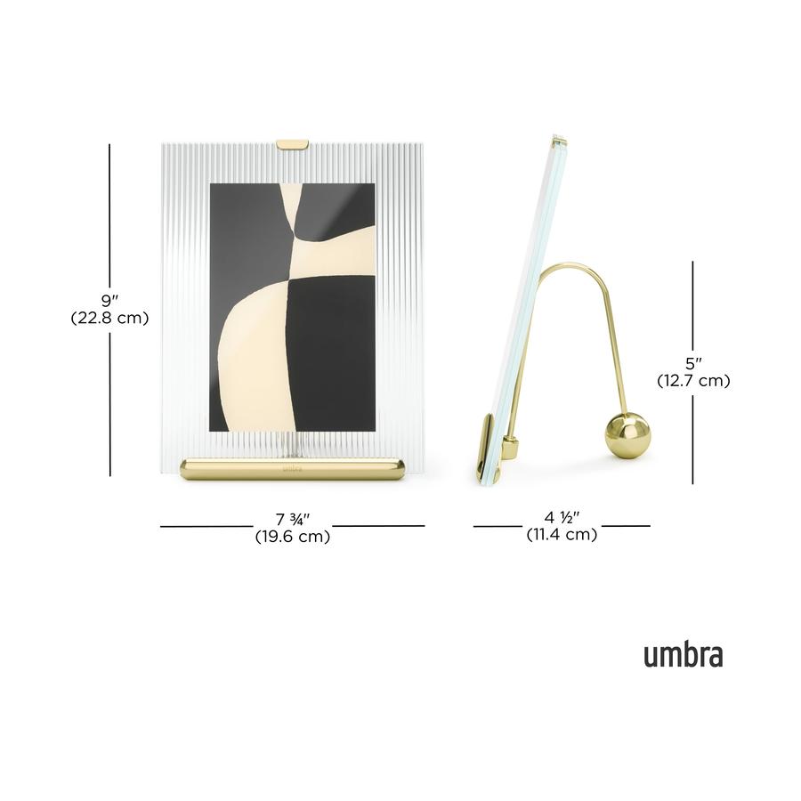 Umbra Flute 13 x 18cm Picture Frame Brass Brass