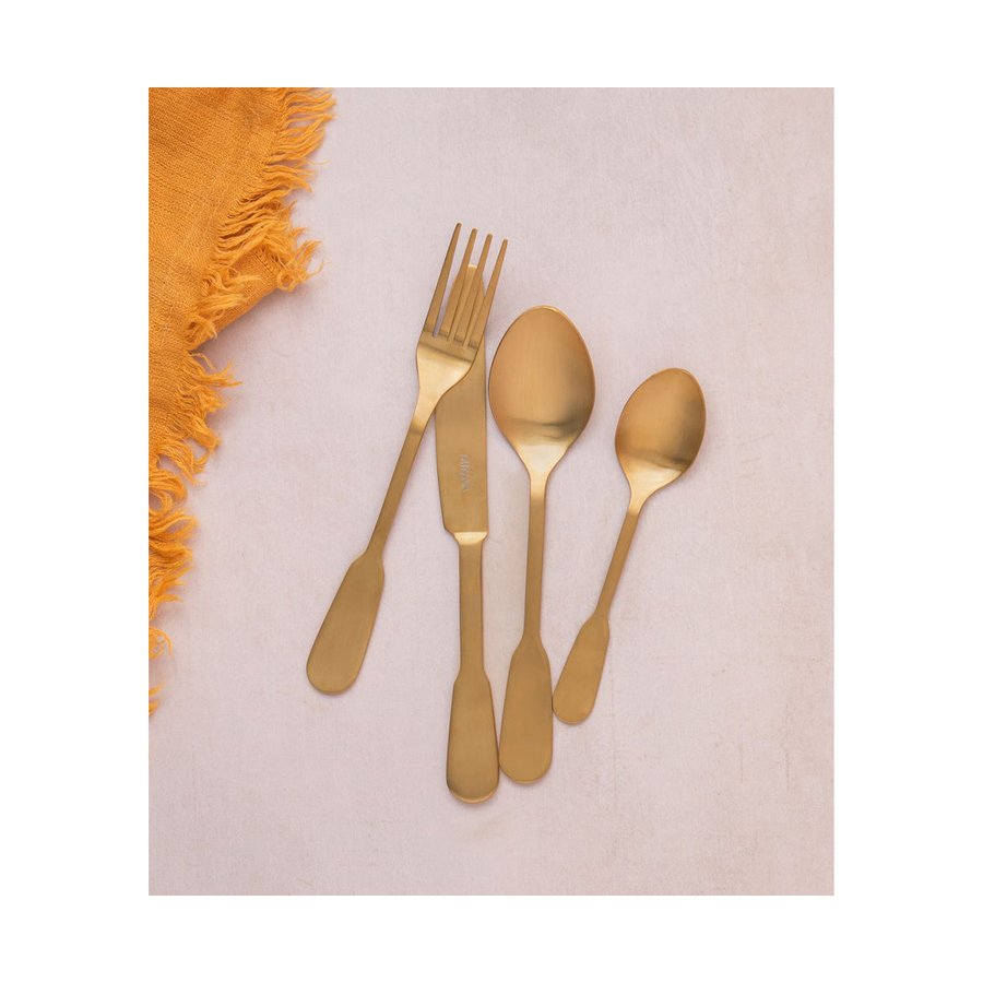Mikasa Soho Gold 16 Piece Cutlery Set Stainless Steel Stainless Steel