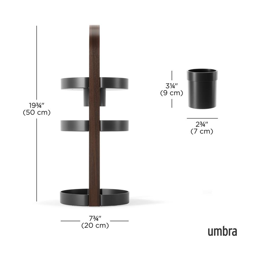 Umbra Bellwood Cosmetic Organiser Black/Walnut Black/Walnut