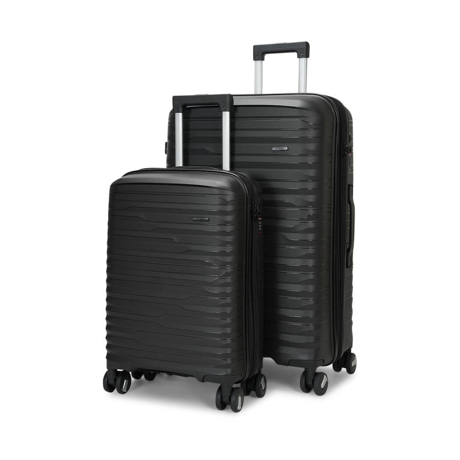 Nomad Discover 56cm & 75cm Hardside Luggage Set Black Black