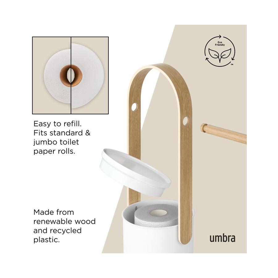 Umbra Bellwood Toilet Paper Holder & Reserve White/Natural White/Natural