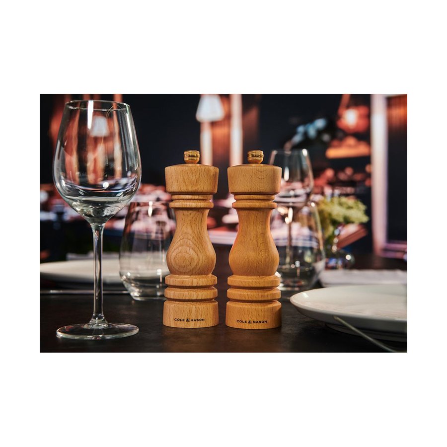 Cole & Mason London Mills Gift Set - 18cm Natural Beech Natural Beech