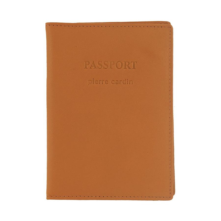 Pierre Cardin Orla Leather Passport Wallet Cover Apricot Apricot