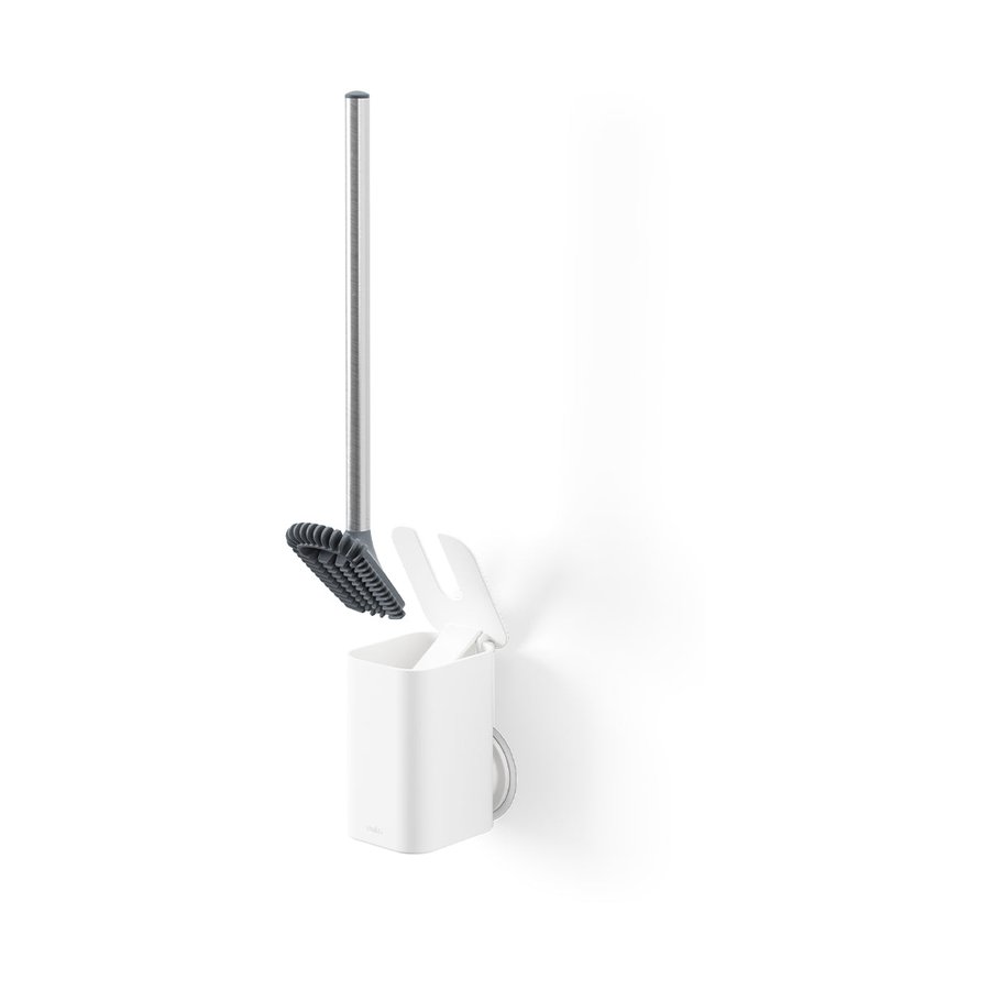 Umbra Flex Adhesive Toilet Brush & Holder White White