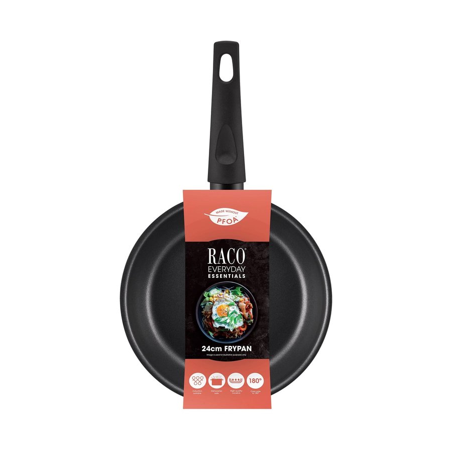 Raco Everyday Essentials 24cm Nonstick Induction Frypan Black Black