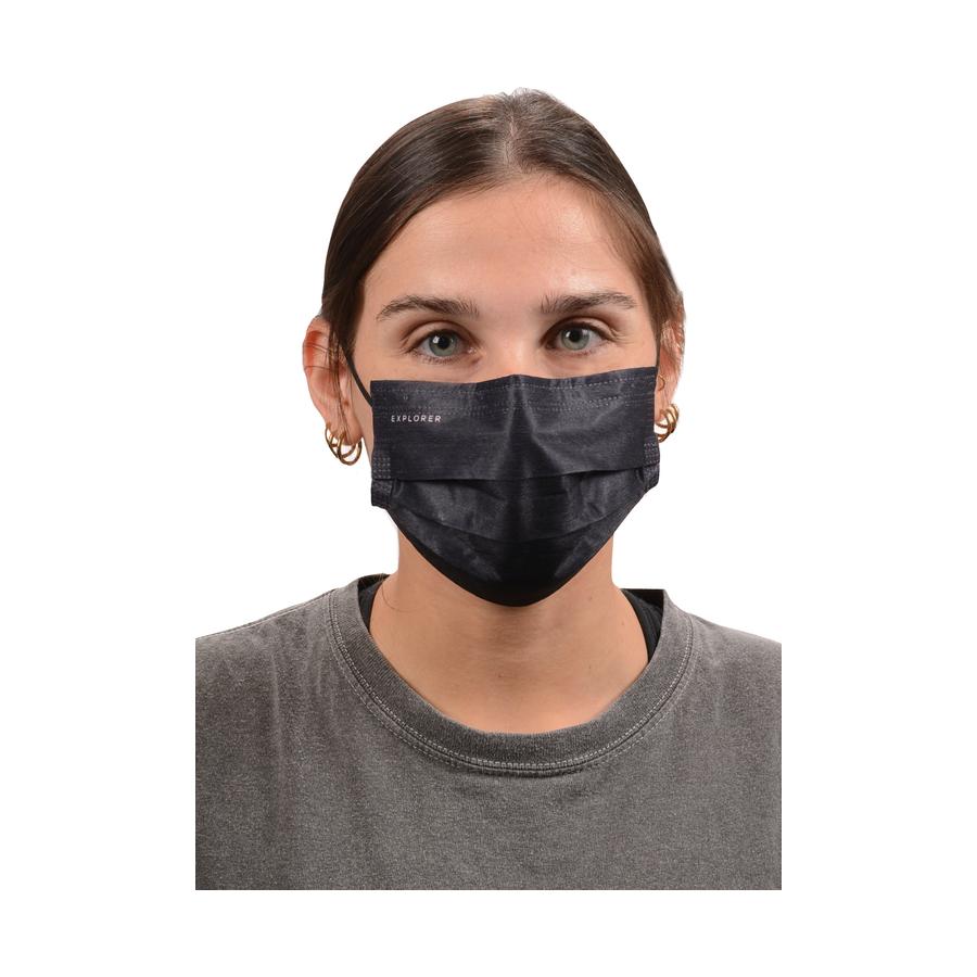 Explorer Disposable Face Mask - 20 Pack Black Black