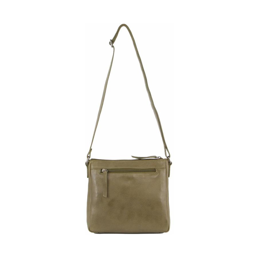 Milleni Marie Women's Leather Crossbody Bag Olive Olive