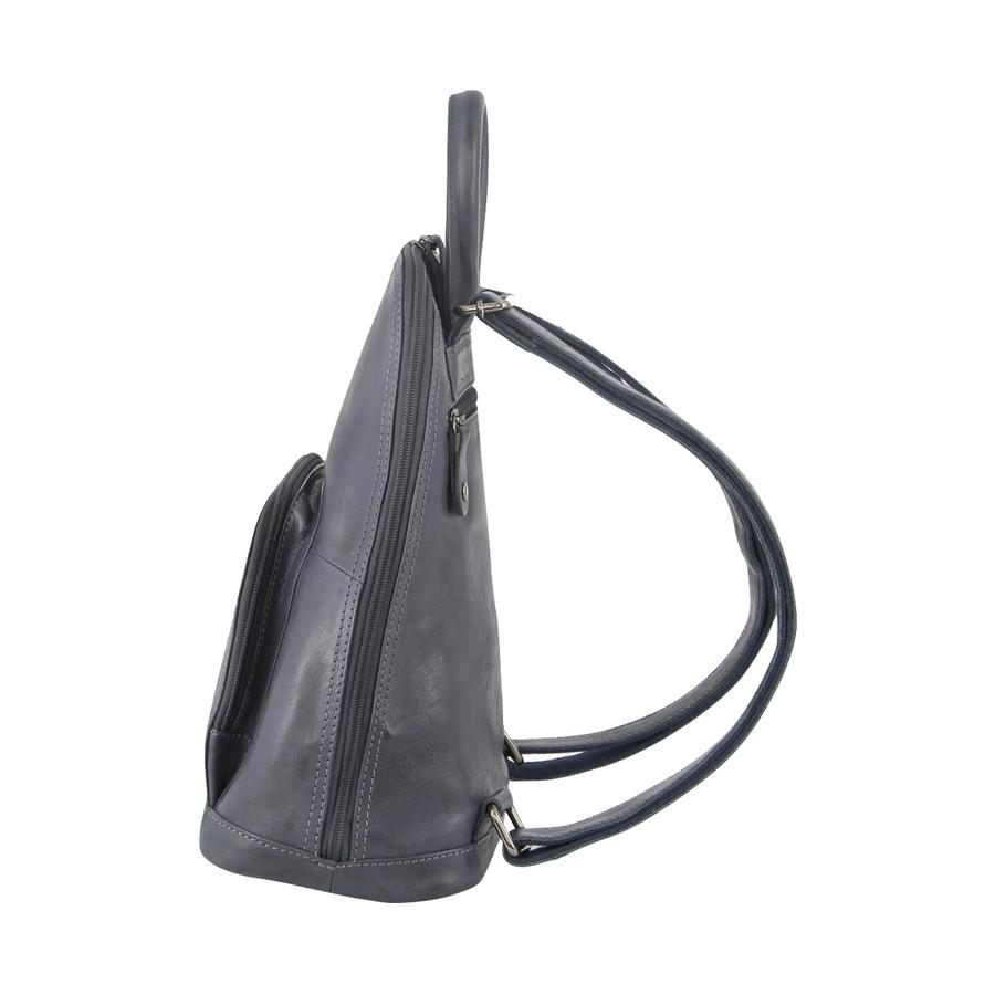 Milleni Anya Women's Leather Twin Zip Backpack Ash Ash