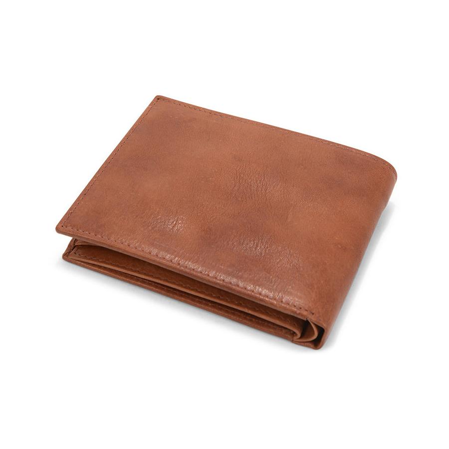 Pierre Cardin Theo RFID Mens Rustic Leather Wallet Cognac Cognac
