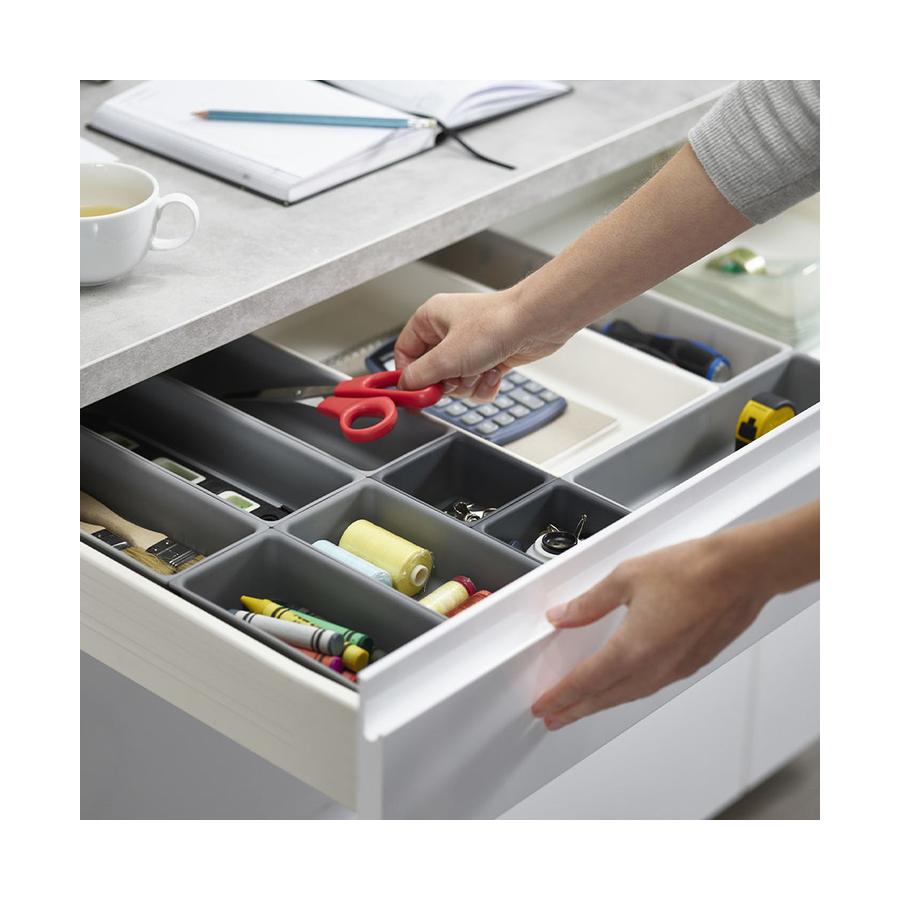 Joseph Joseph Blox 10-Piece Drawer Organiser Set Grey Grey