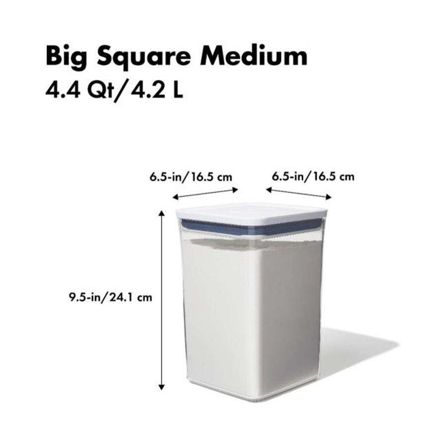 OXO Good Grips POP 4.2L Big Square Medium Container Clear Clear