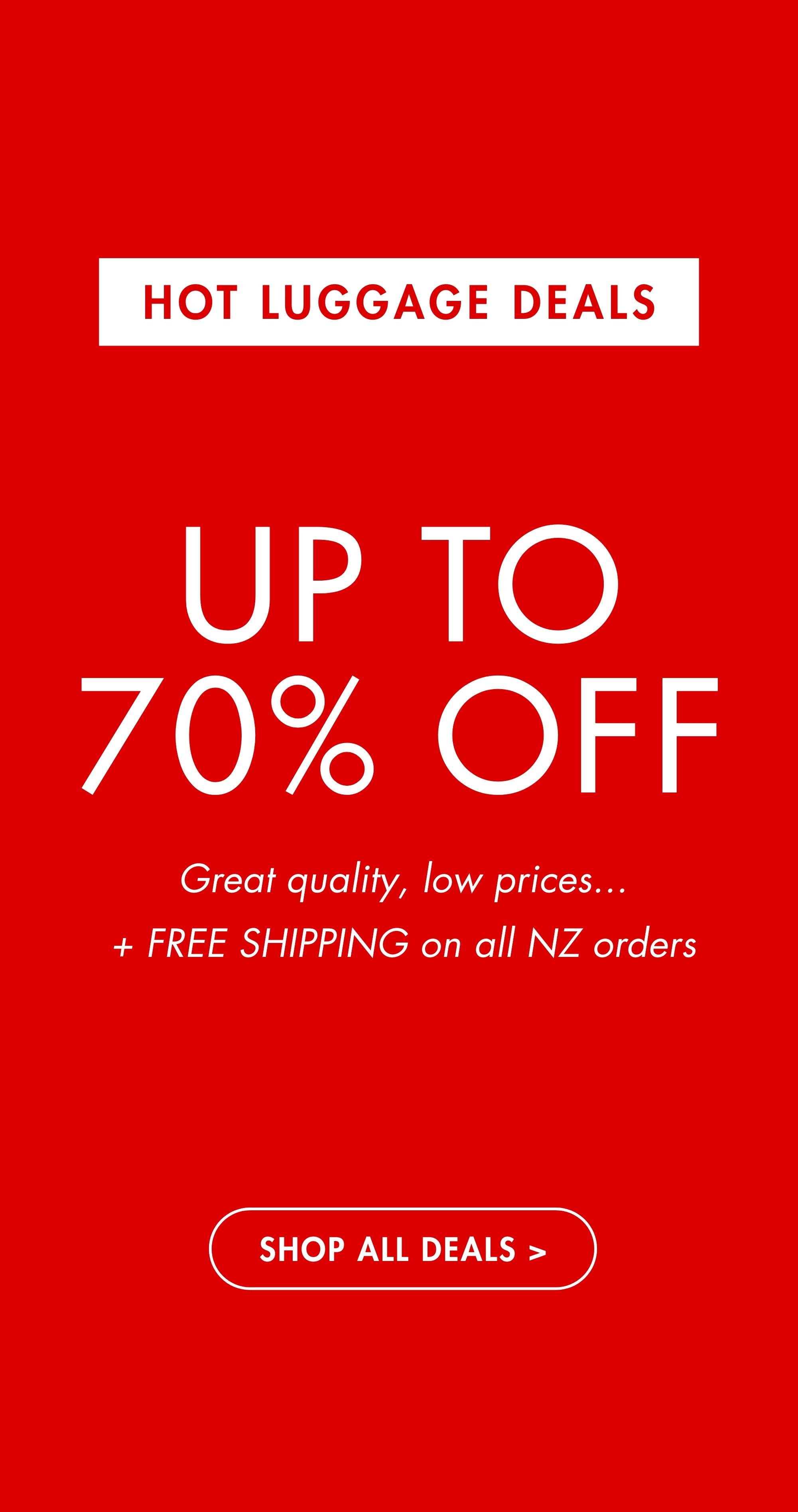 Hot Luggage Deals | Up to 70% off