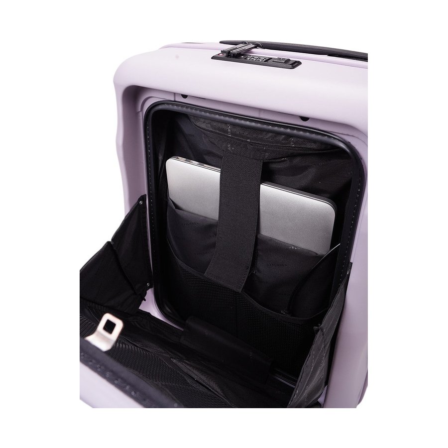 Explorer Luna-Air 55cm Front Access Hardside Carry-On Suitcase Lilac Lilac
