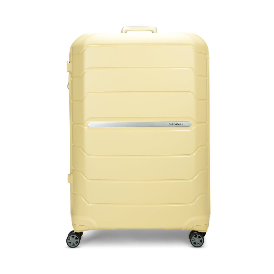 Samsonite Oc2lite 81cm Hardside Checked Suitcase Lemonade Lemonade