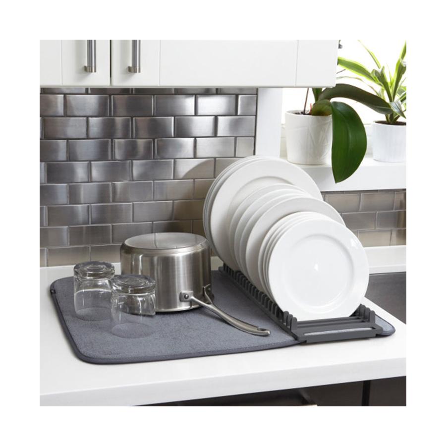 Umbra UDry Dish Drying Mat Charcoal Charcoal