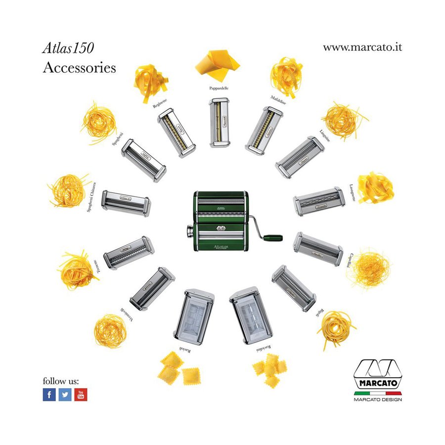 Marcato Ravioli Attachment for Atlas 150 Pasta Maker Silver Silver
