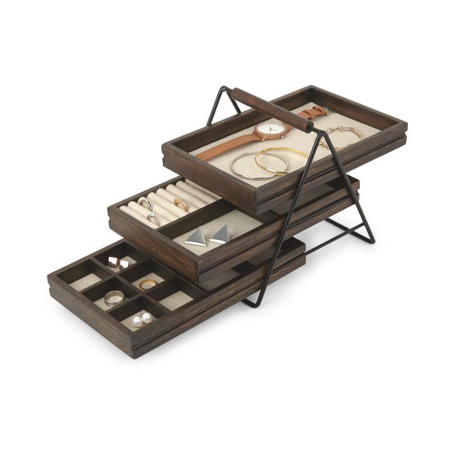 Umbra Terrace Jewellery Tray Black/Walnut Black/Walnut