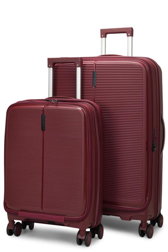 Caselite Venture 57cm & 76cm Top Open Hardside Luggage Set Dark Red