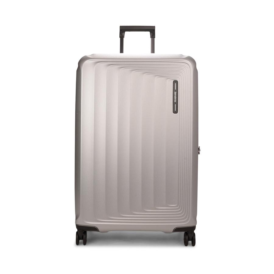 Samsonite Nuon 75cm Hardside Checked Suitcase Matte Silver Matte Silver