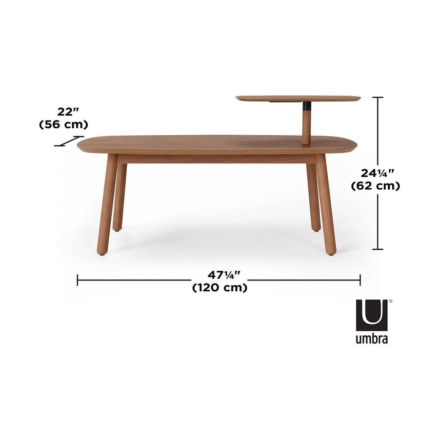 Umbra Swivo Coffee Table Light Walnut Light Walnut