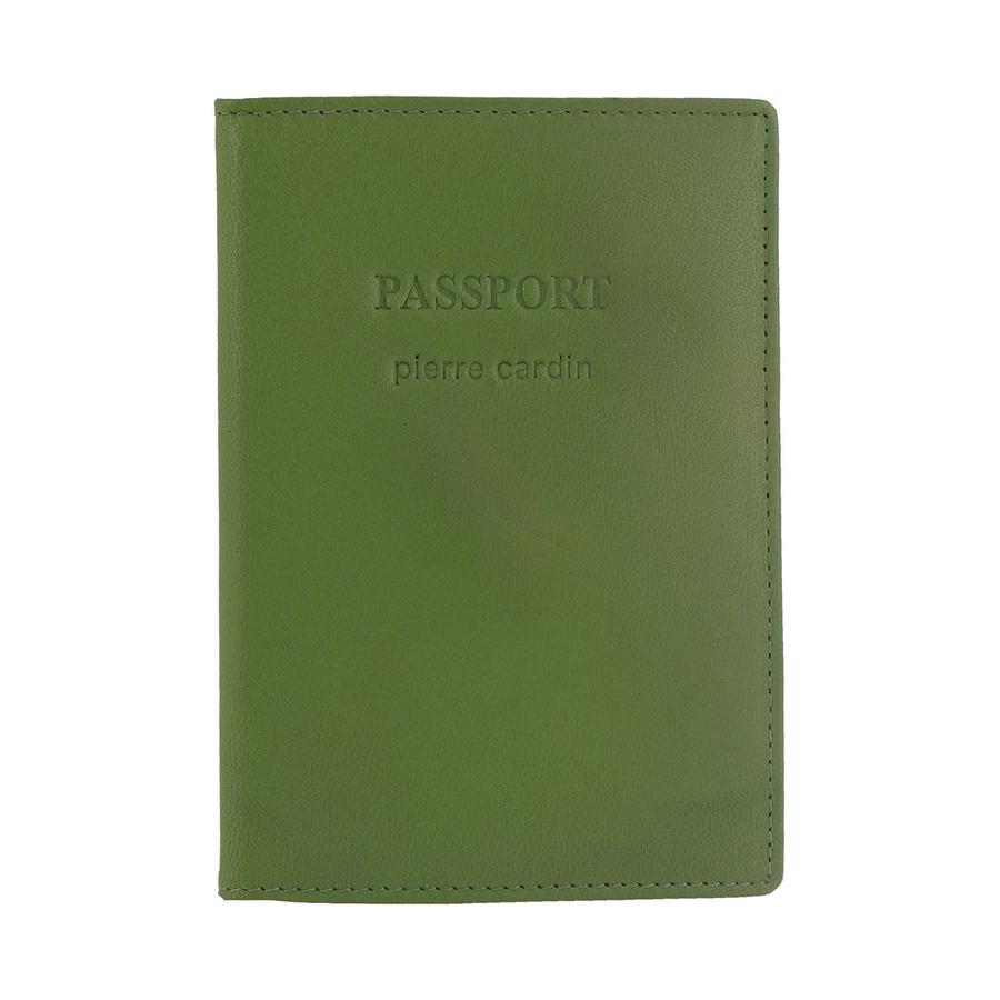 Pierre Cardin Orla Leather Passport Wallet Cover Leaf Leaf