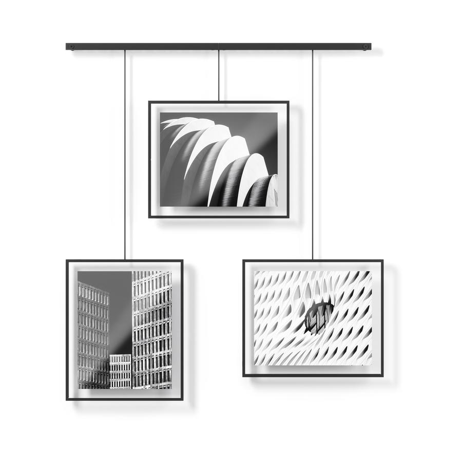 Umbra Exhibit 13 x 18cm Wall Picture Frames (Set of 3) Black Black