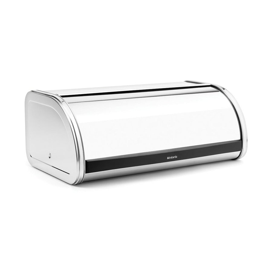 Brabantia Roll Top Large Bread Bin Brilliant Steel Brilliant Steel