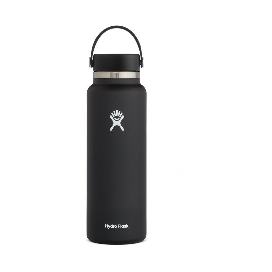 Hydro Flask 40oz (1.18L) Wide Mouth Drink Bottle Black Black