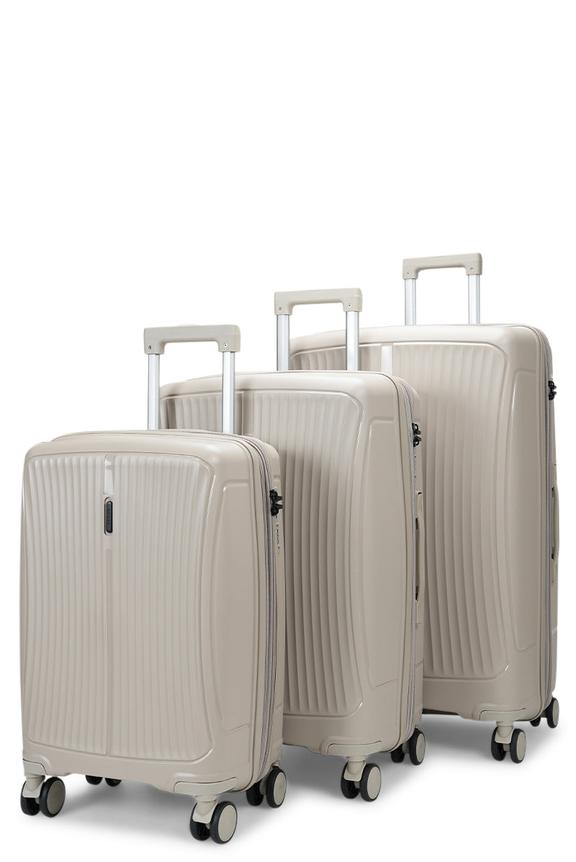 Nomad Quest 56cm, 65cm & 75cm Hardside Luggage Set Beige