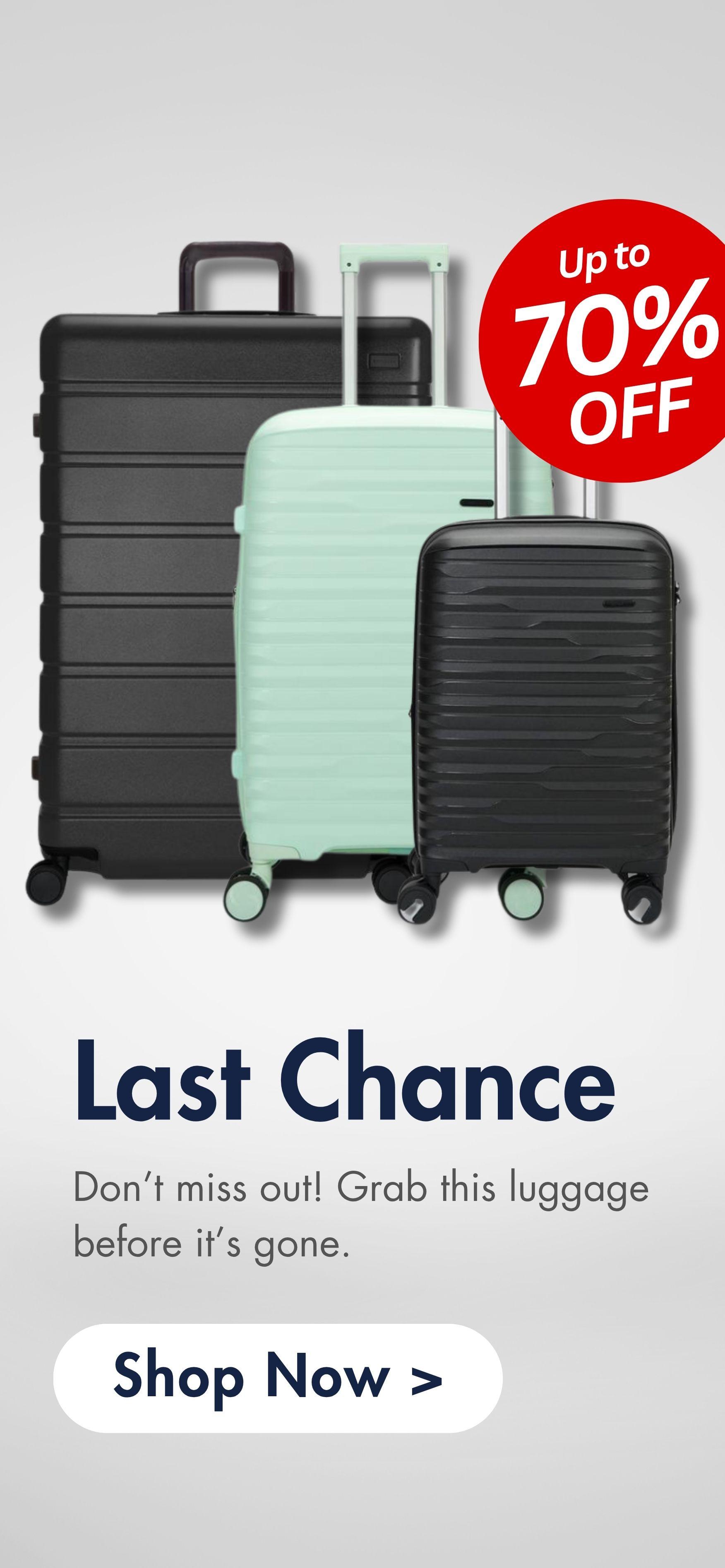 Last Chance Luggage | Up to 70% Off