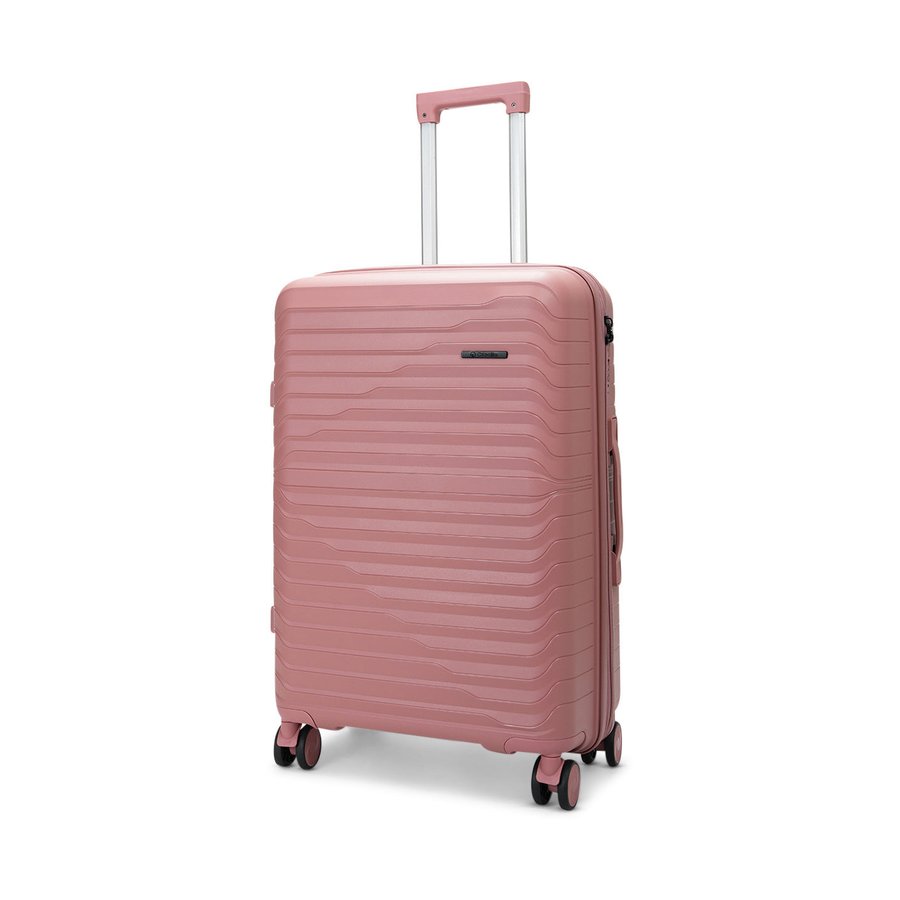Caselite Summit 65cm Hardside Checked Suitcase Rose Rose