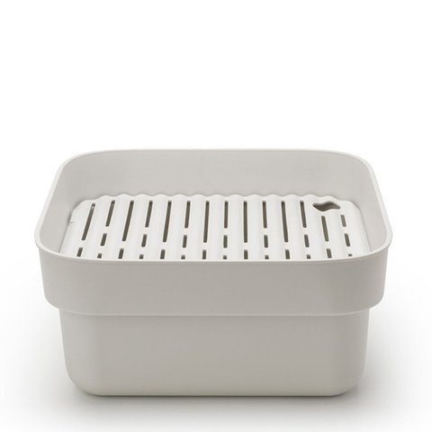 Brabantia Washing Up Bowl with Drying Tray Light Grey