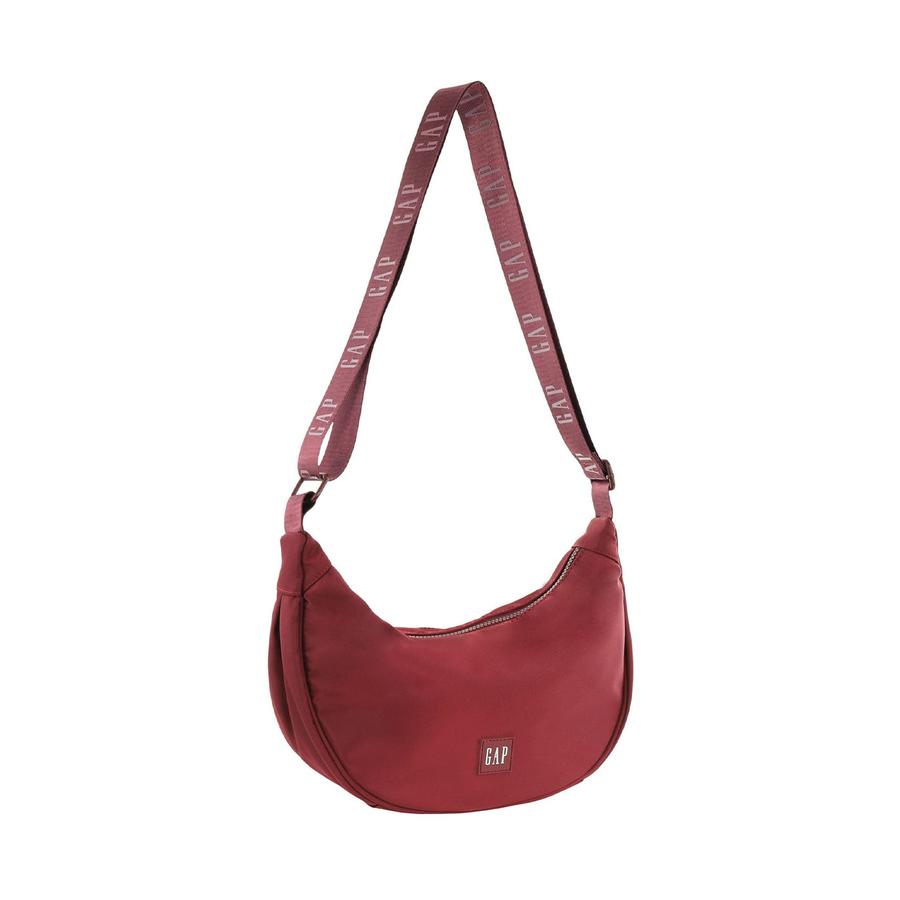 Gap Avaya Ladies Nylon Crescent Crossbody Bag Wine Wine