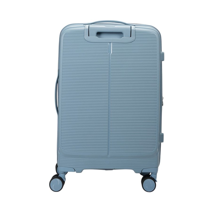 Caselite Venture 66cm Top Open Hardside Checked Suitcase Grey Blue Grey Blue