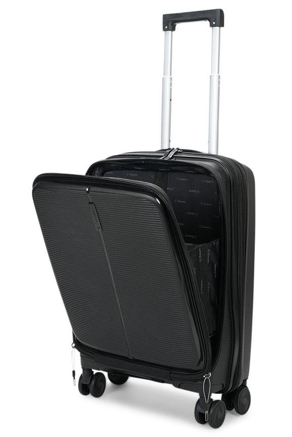 Caselite Venture 57cm Top Open Hardside Carry-On Suitcase Black
