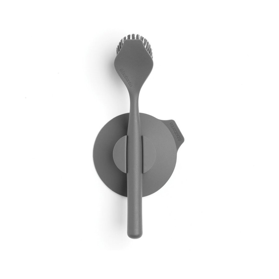Brabantia Dish Brush with Suction Cup Holder Dark Grey Dark Grey
