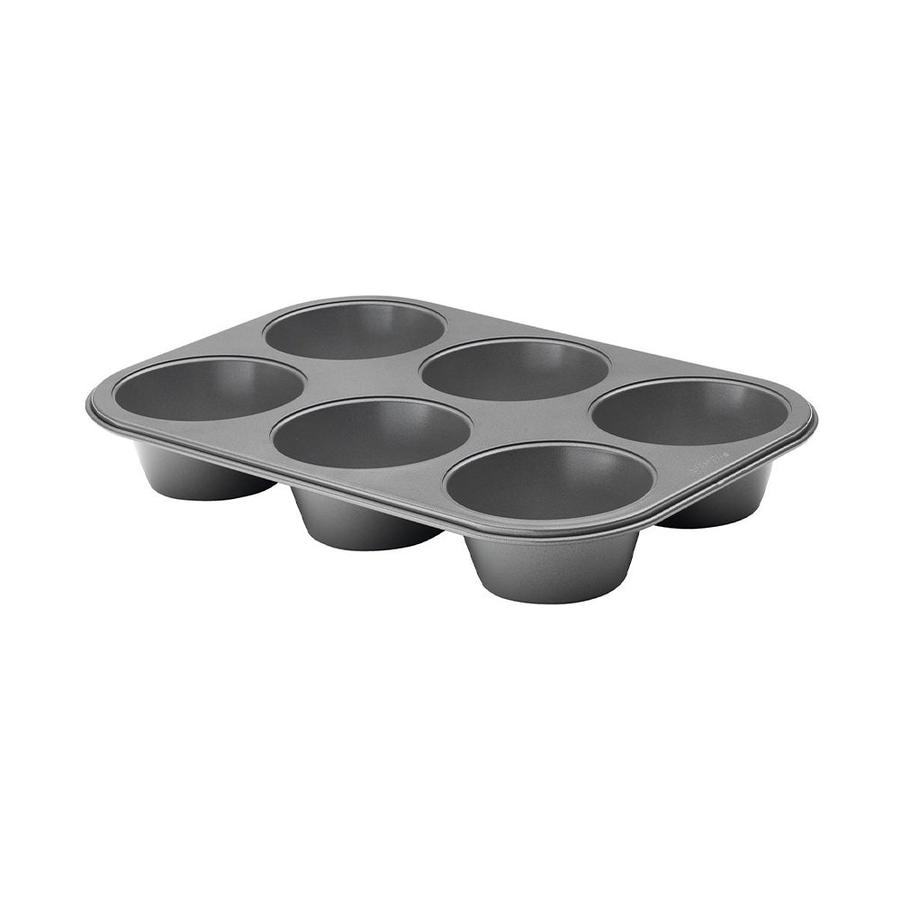 Pyrex Platinum 6 Cup Texas Muffin Pan Black Black