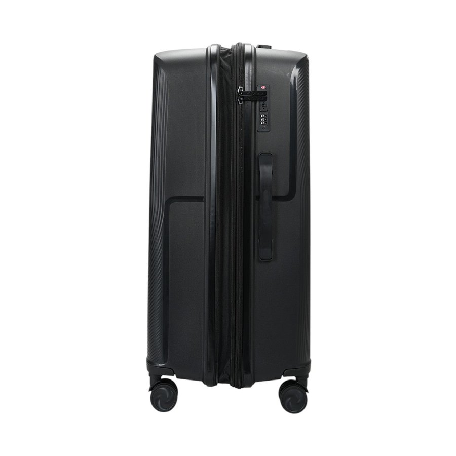 Caselite Aero 75cm Hardside Checked Suitcase Black Black