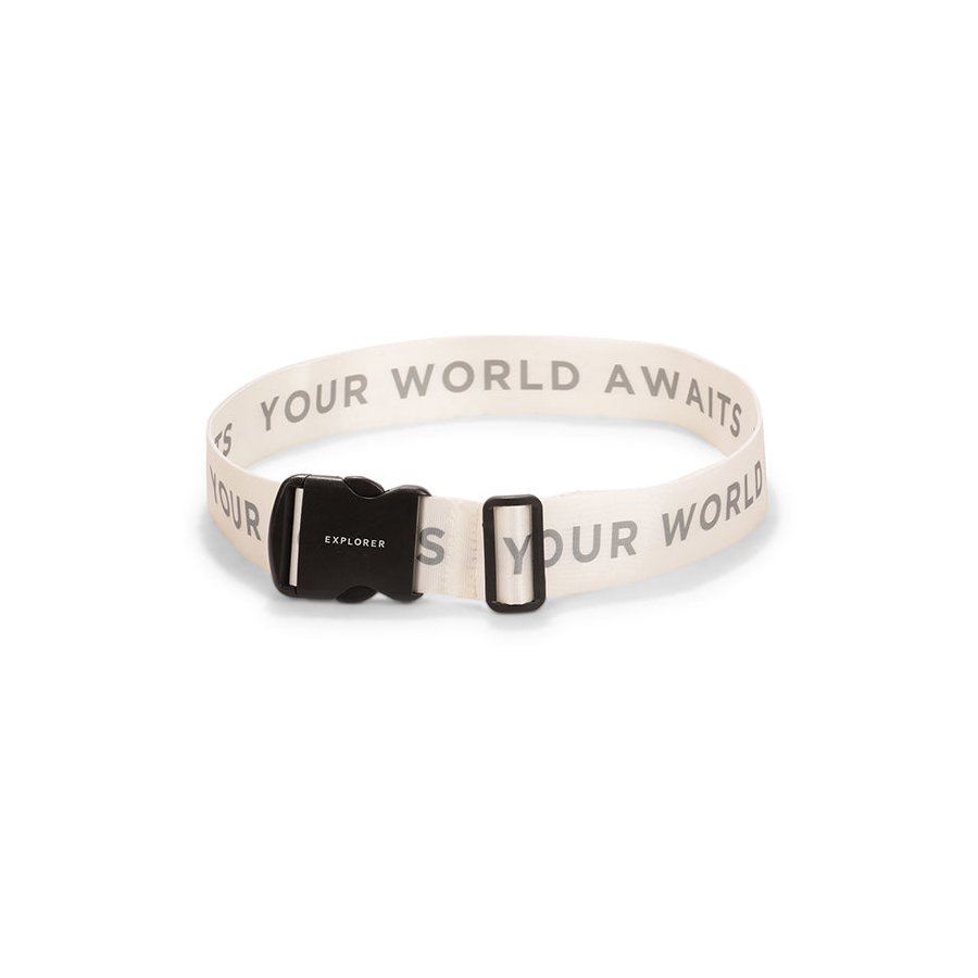 Explorer Luggage Strap White White