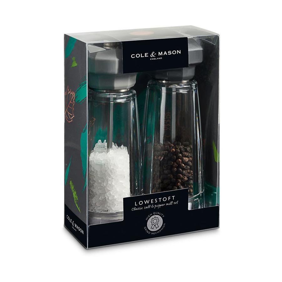 Cole & Mason Lowestoft Salt & Pepper Mill Gift Set Clear Clear
