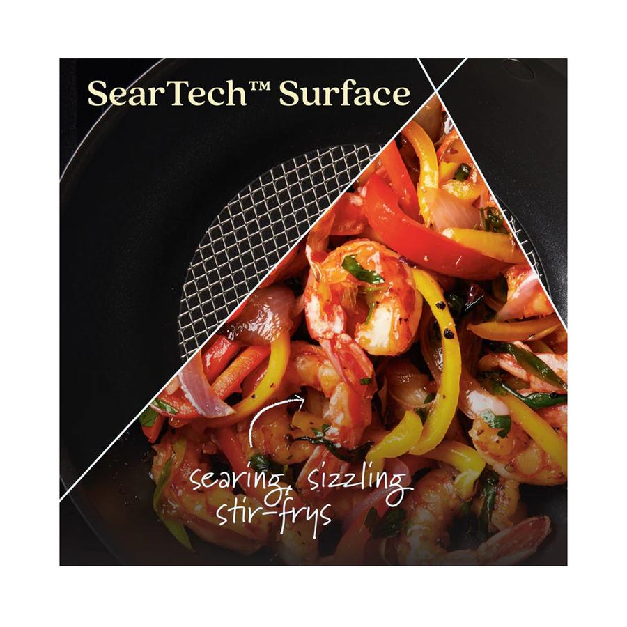 Anolon SearTech 25cm Covered Stirfry Pan Black Black