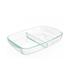 Pyrex Divided Glass 2.6L Baking Dish Clear