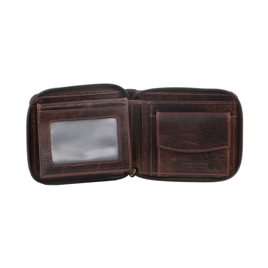 Pierre Cardin Woody Men's Italian Leather Wallet Chocolate Chocolate