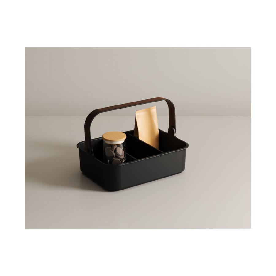 Umbra Bellwood Large Stackable Bin Black/Walnut Black/Walnut