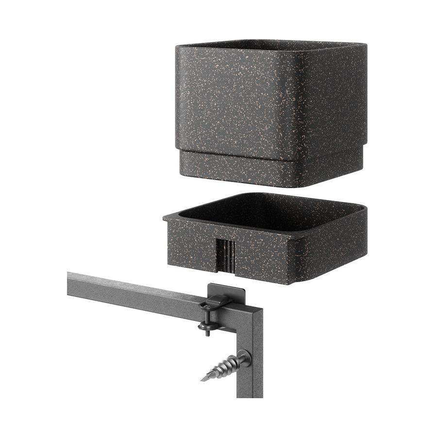 Umbra Cubiko Wall Planter Black Black