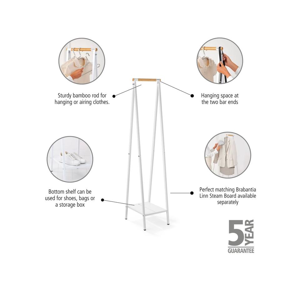 Brabantia Linn Clothes Rack Compact White White