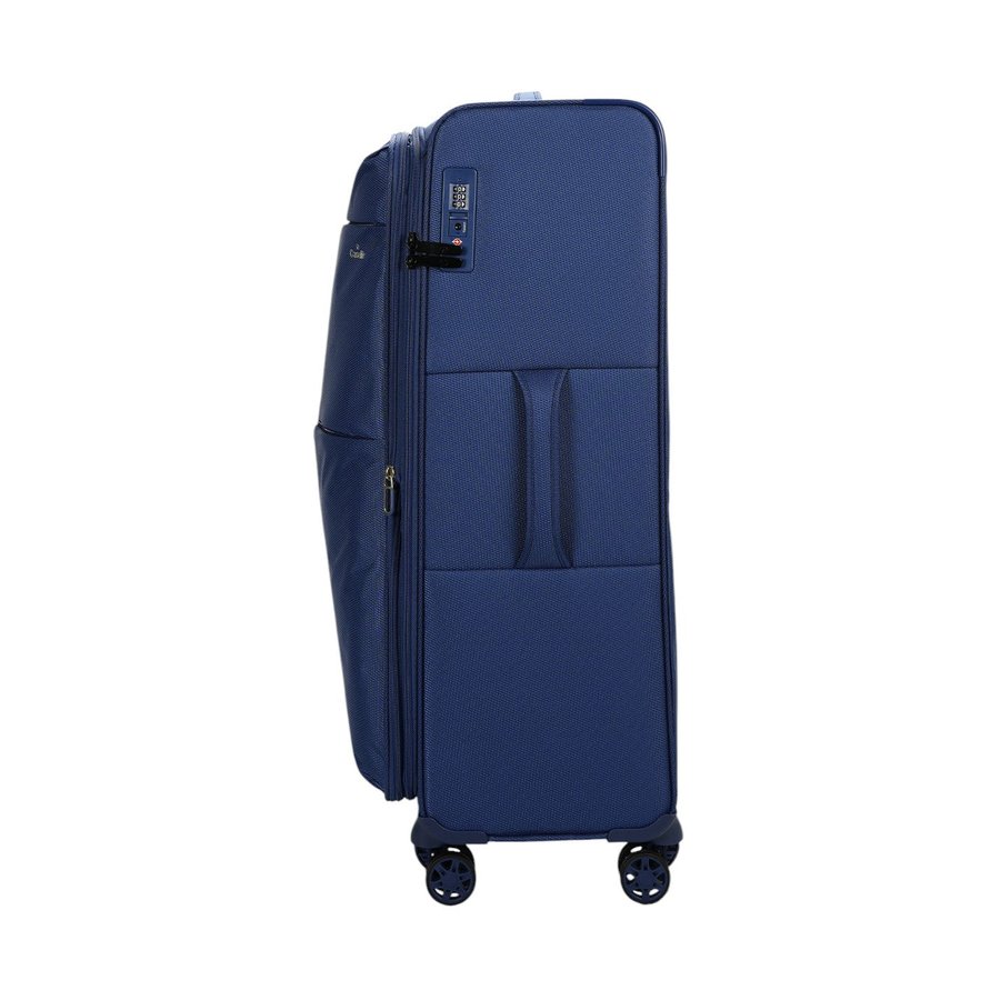 Caselite Ultra 80cm Softside Checked Suitcase Navy Navy