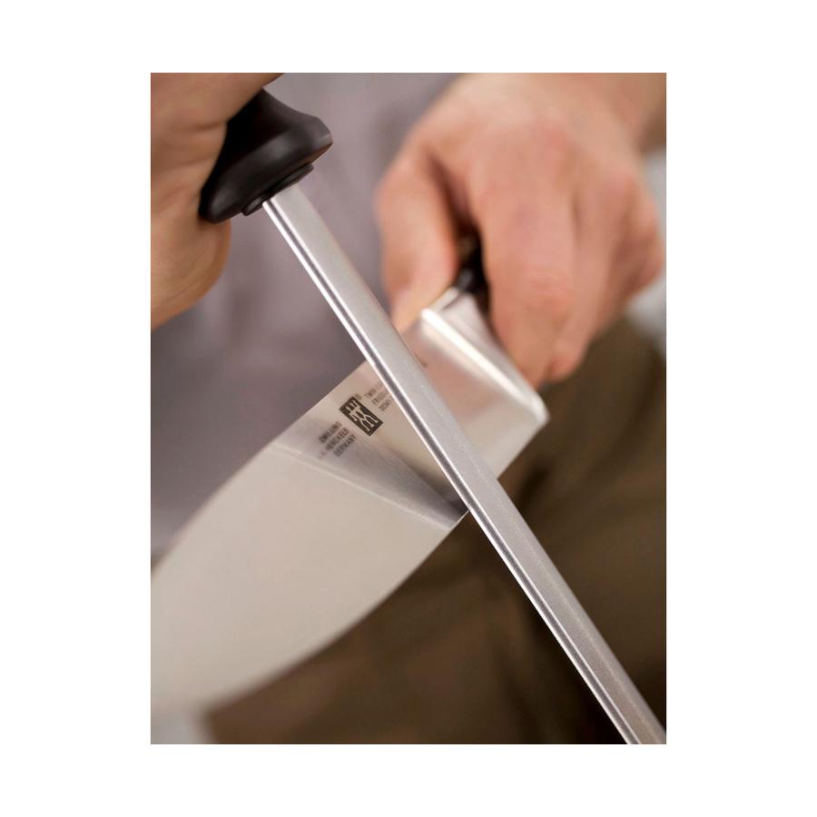 Zwilling Oval 26cm Diamond Coated Sharpening Steel Black Black