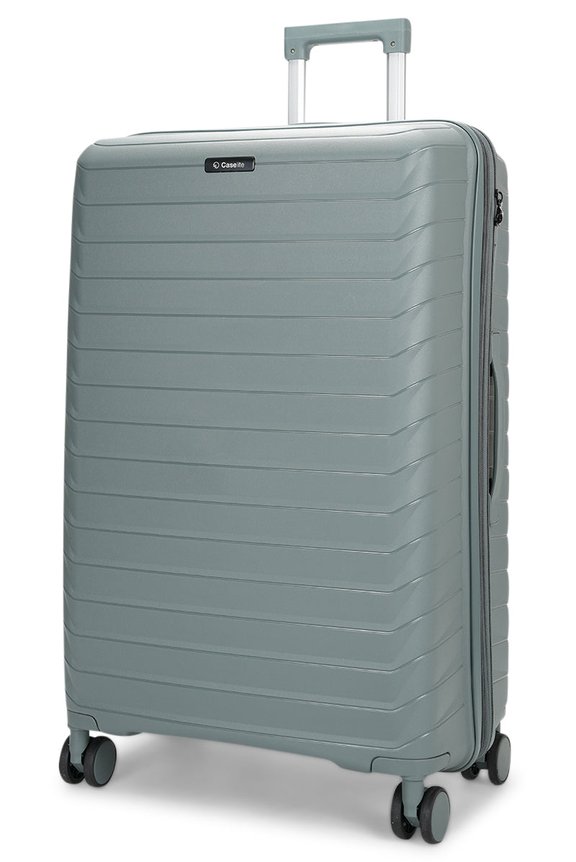 Caselite Expedition 75cm Hardside Checked Suitcase Grey Green