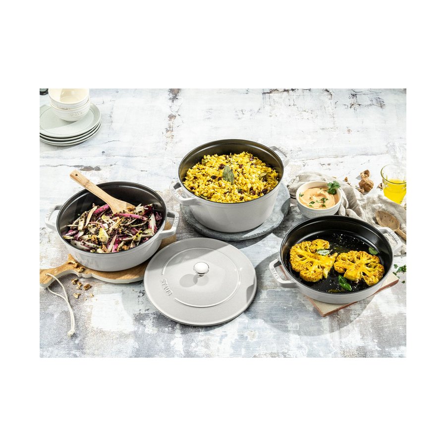 Staub 4 Piece Cookware Set White Truffle White Truffle